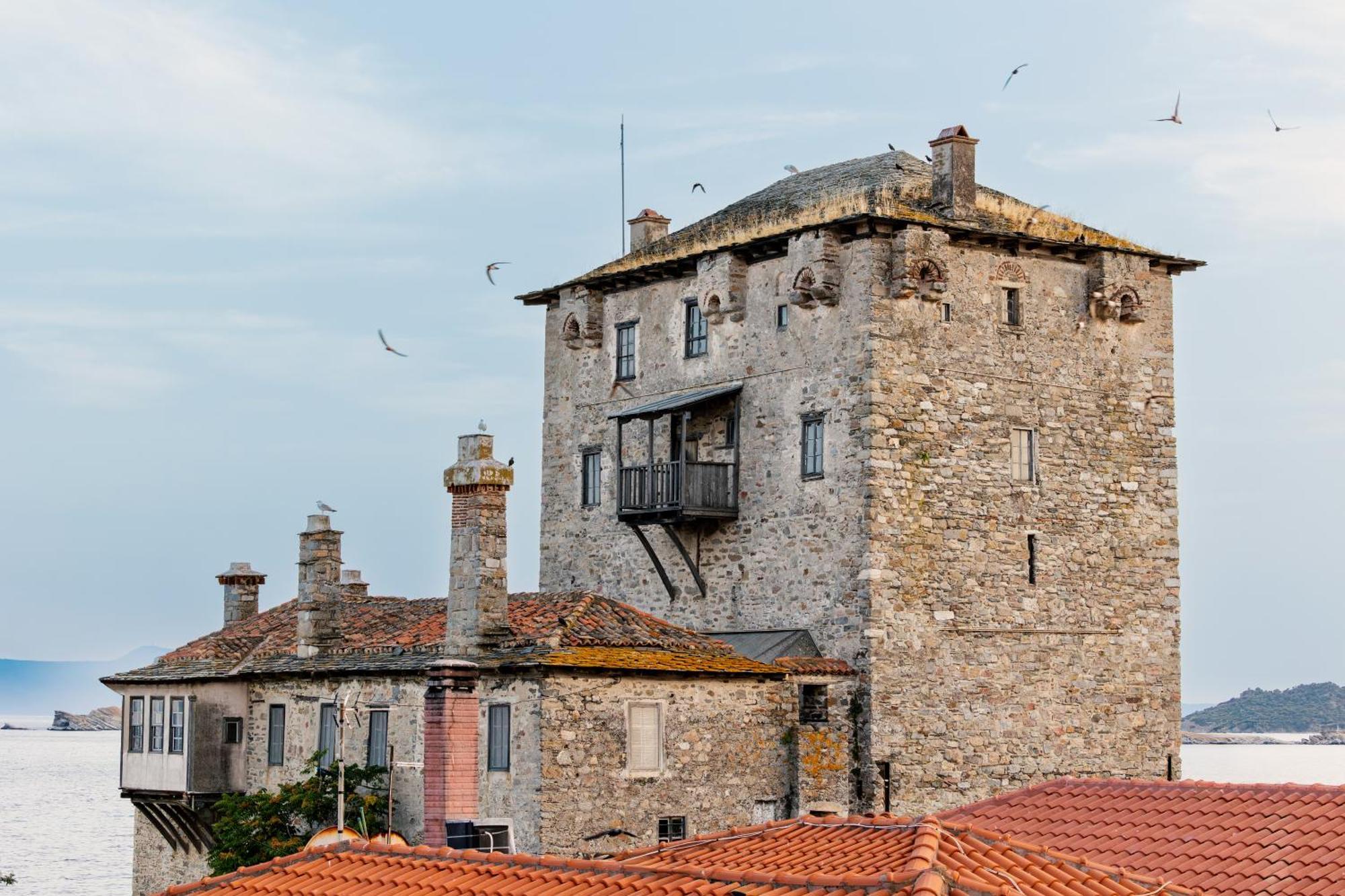 Athos Guest House Pansion Ouranoupoli Exterior foto